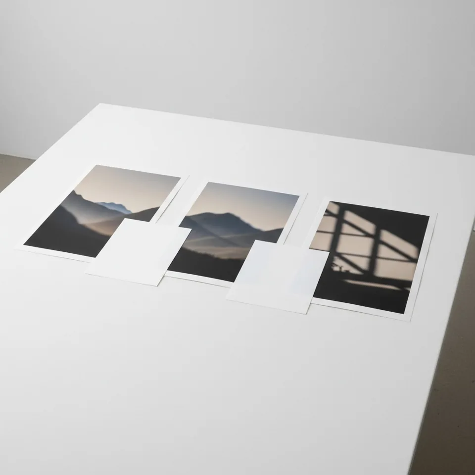 Illustrative photographic paper still life — not actual business premises